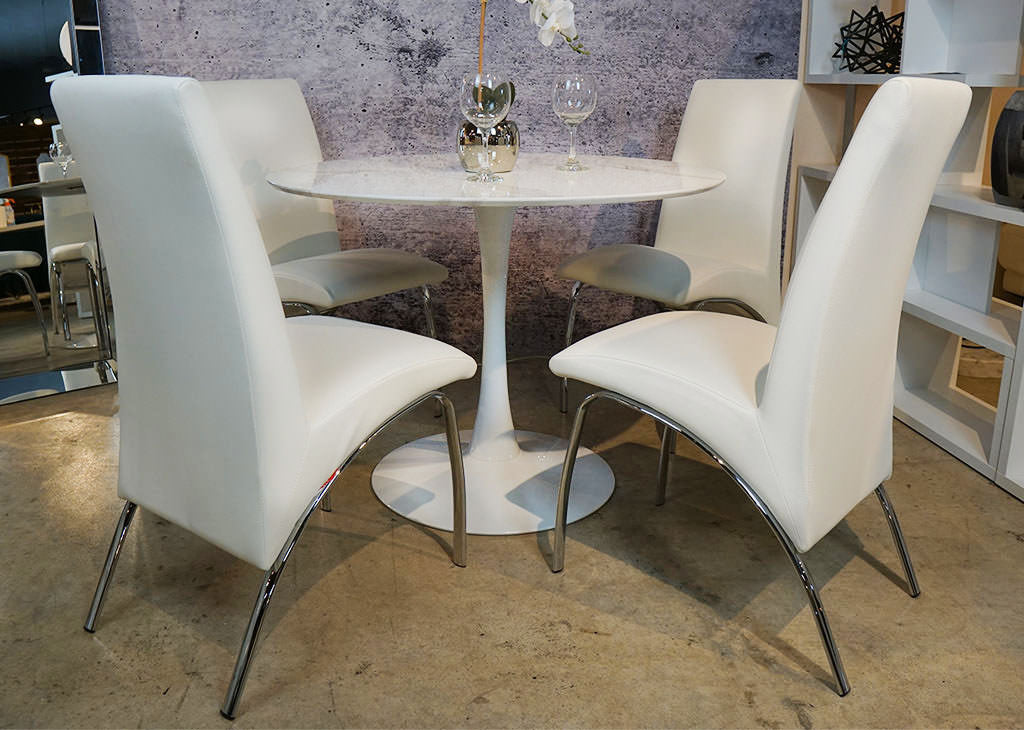 Modern Faux Marble 5-PC Dining Set