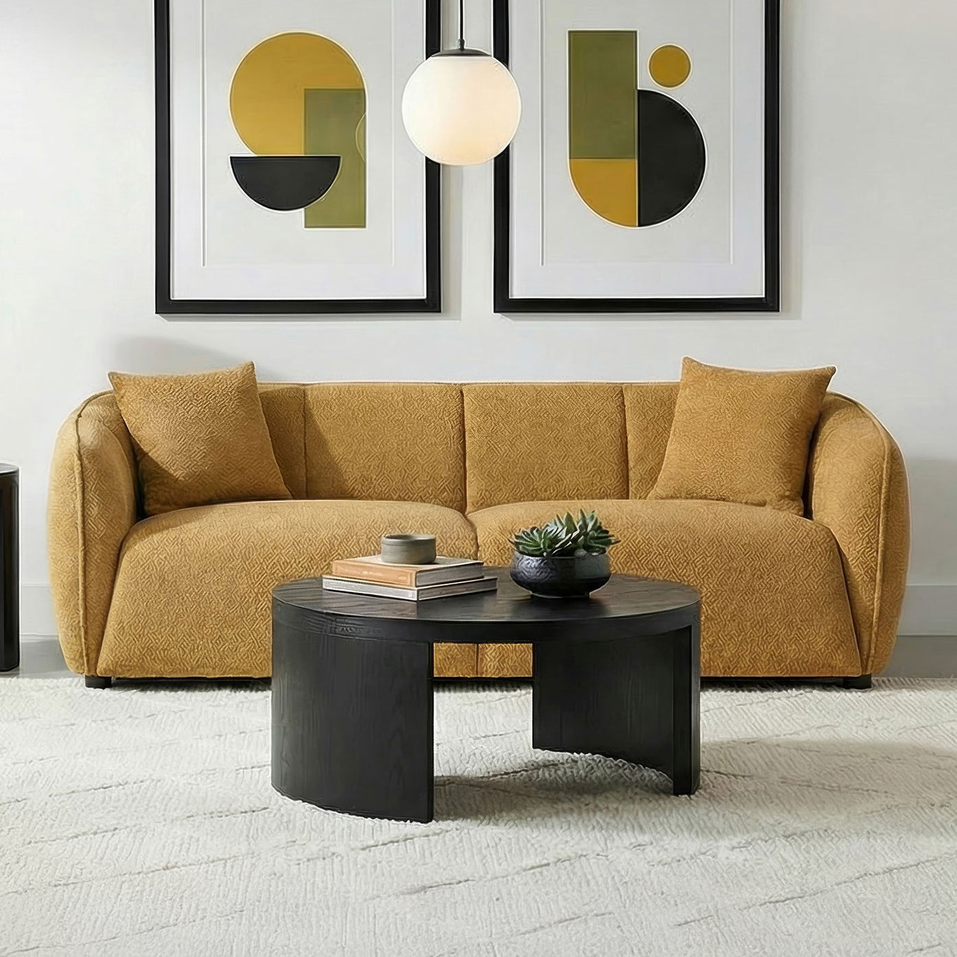 Modern Shelter Arm Sofa