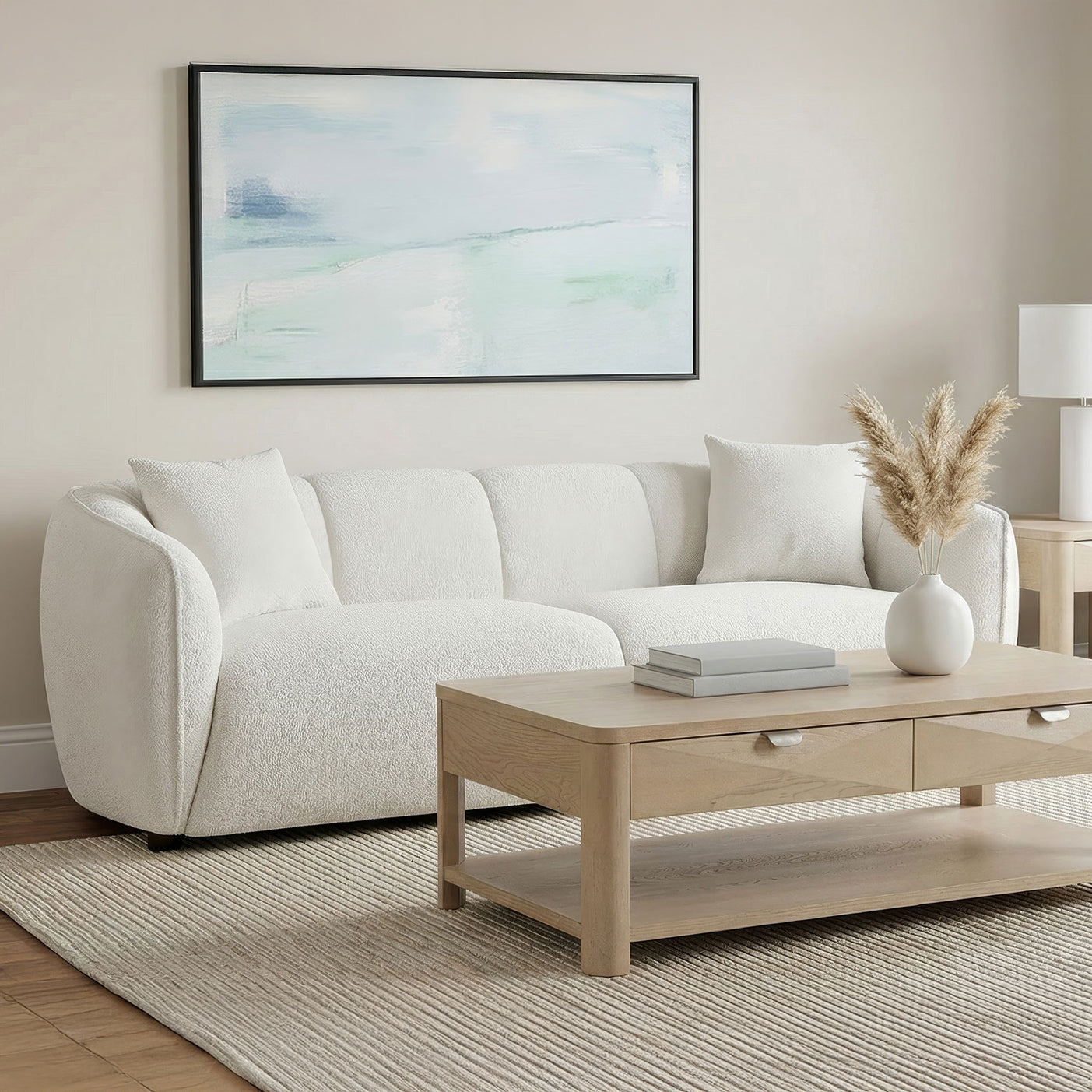 Modern Shelter Arm Sofa