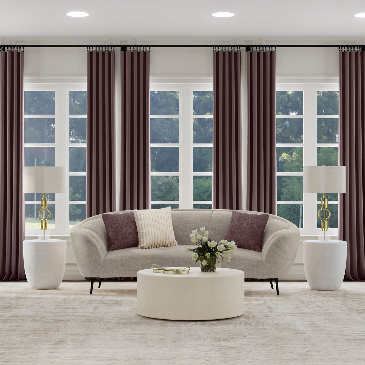 Contemporary Curved Shaped Sofa