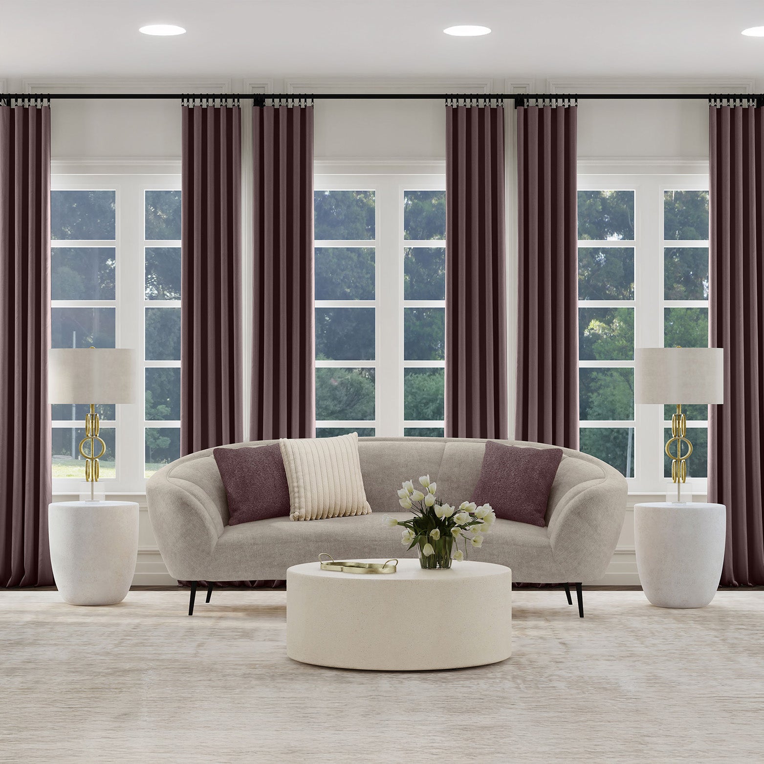 Contemporary Curved Shaped Sofa
