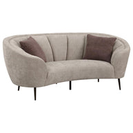 Contemporary Curved Shaped Loveseat