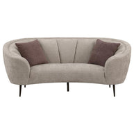 Contemporary Curved Shaped Loveseat