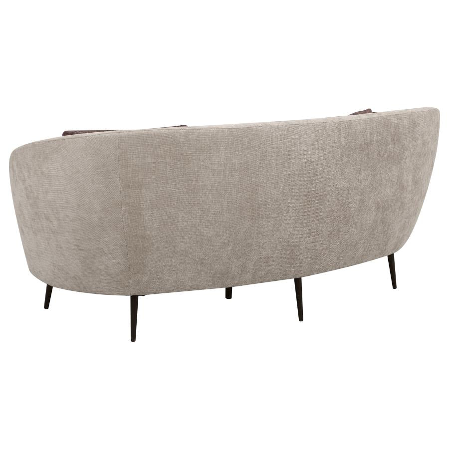 Contemporary Curved Shaped Loveseat