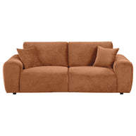 Contemporary Chenille Sofa With Oversized Arms