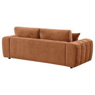 Contemporary Chenille Sofa With Oversized Arms