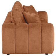 Contemporary Chenille Sofa With Oversized Arms
