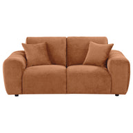Upholstered Loveseat Burnt Orange