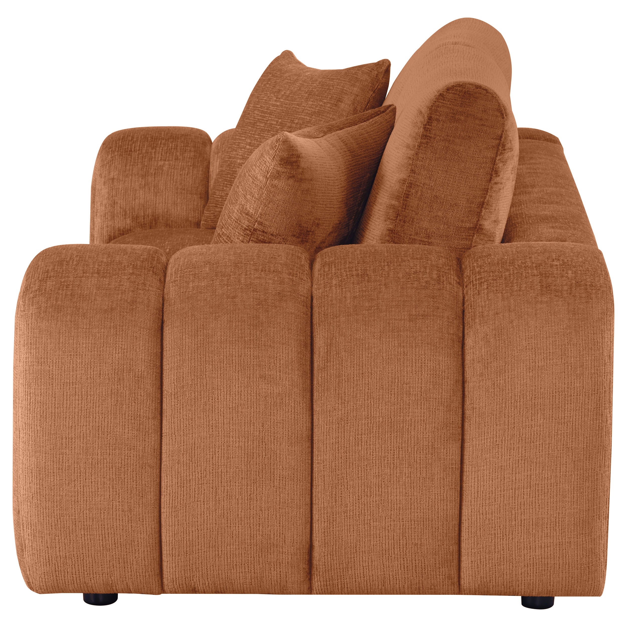 Upholstered Loveseat Burnt Orange