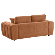Upholstered Loveseat Burnt Orange