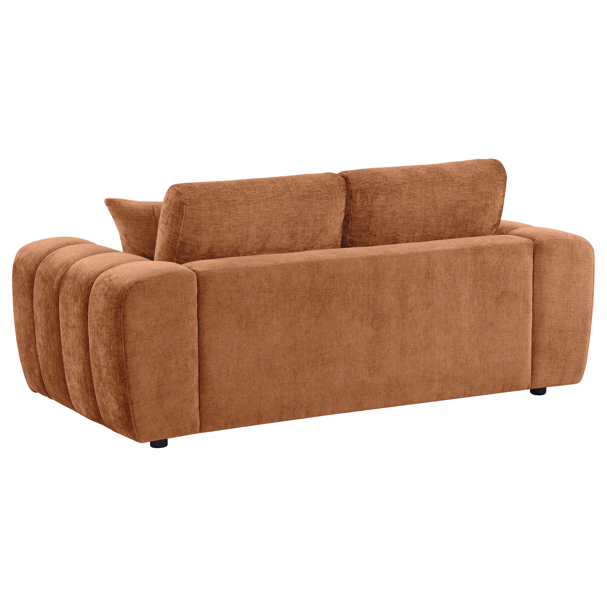 Upholstered Loveseat Burnt Orange