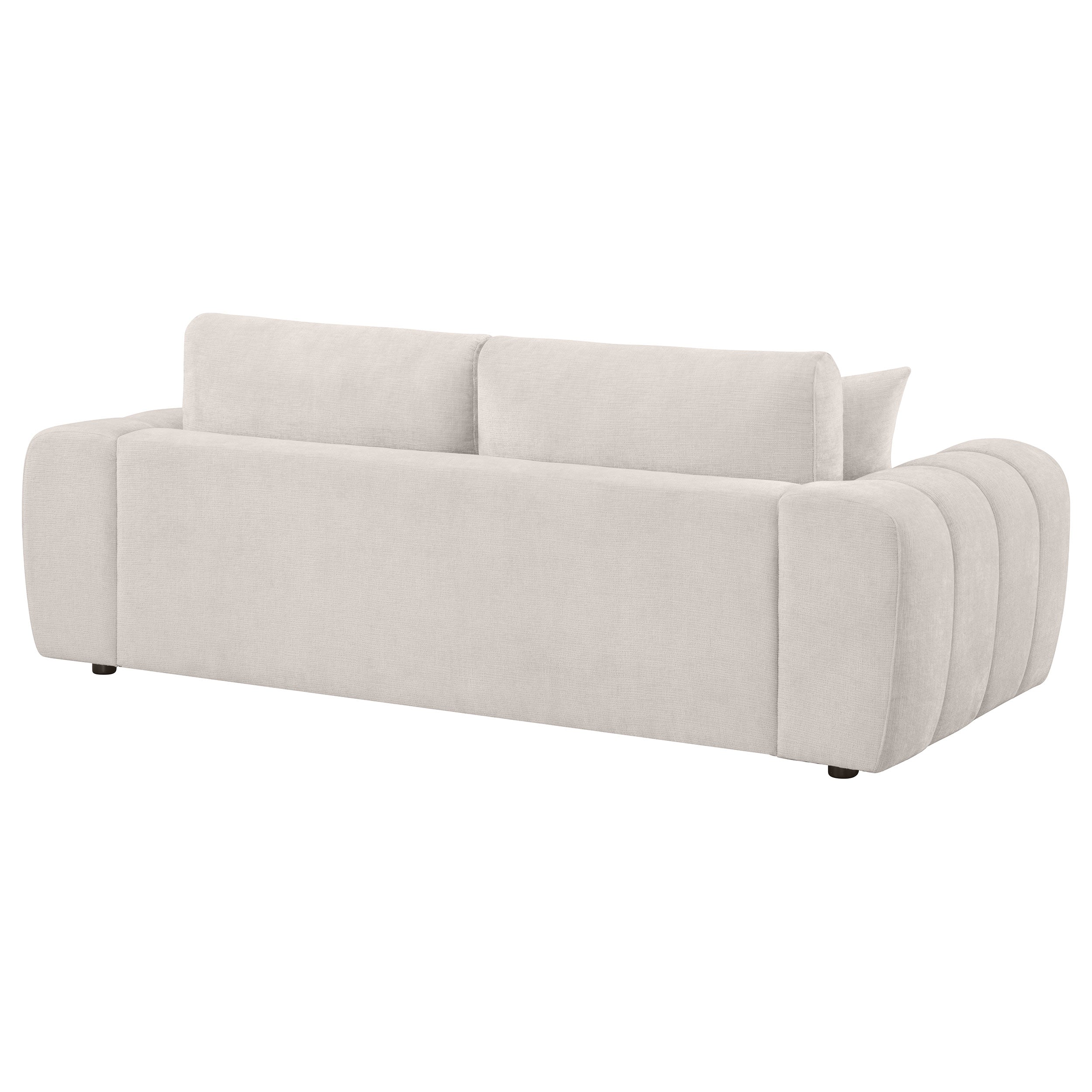 Contemporary Chenille Sofa With Oversized Arms