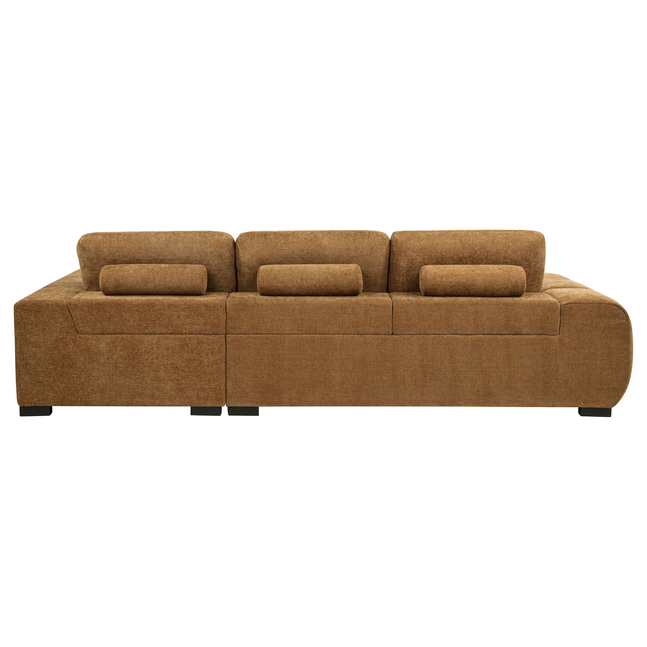 Right-Facing Chaise Sectional Sofa – Warm Fabric