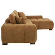 Right-Facing Chaise Sectional Sofa – Warm Fabric