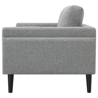 UPHOLSTERED TRACK ARM LOVESEAT GREY