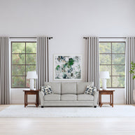 Transitional 3-Seat Sofa with Gray Bouclé Upholstery