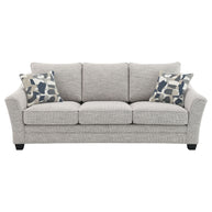 Transitional 3-Seat Sofa with Gray Bouclé Upholstery