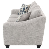 Transitional 3-Seat Sofa with Gray Bouclé Upholstery