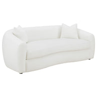 Luna Bouclé Curved Sofa