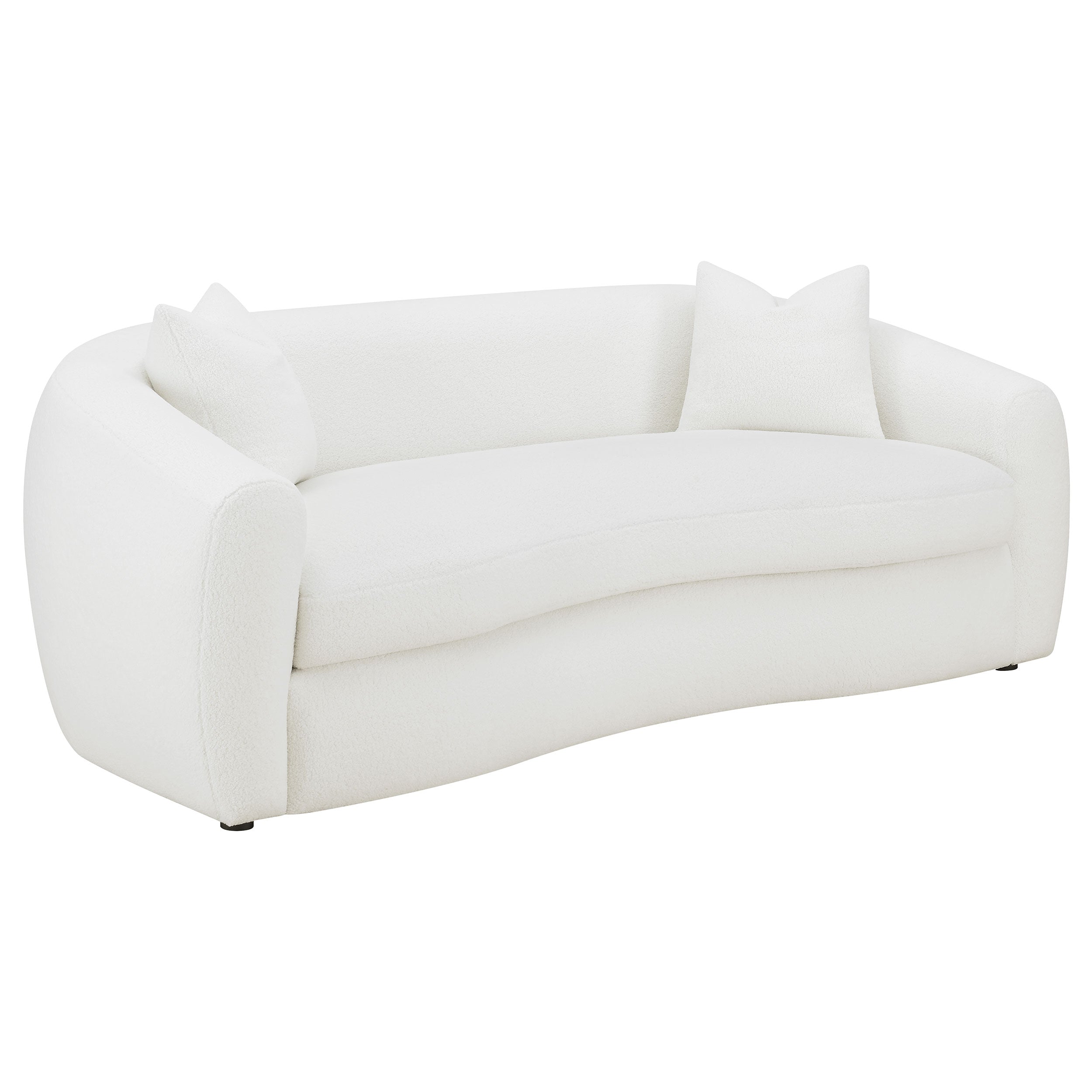 Luna Bouclé Curved Sofa