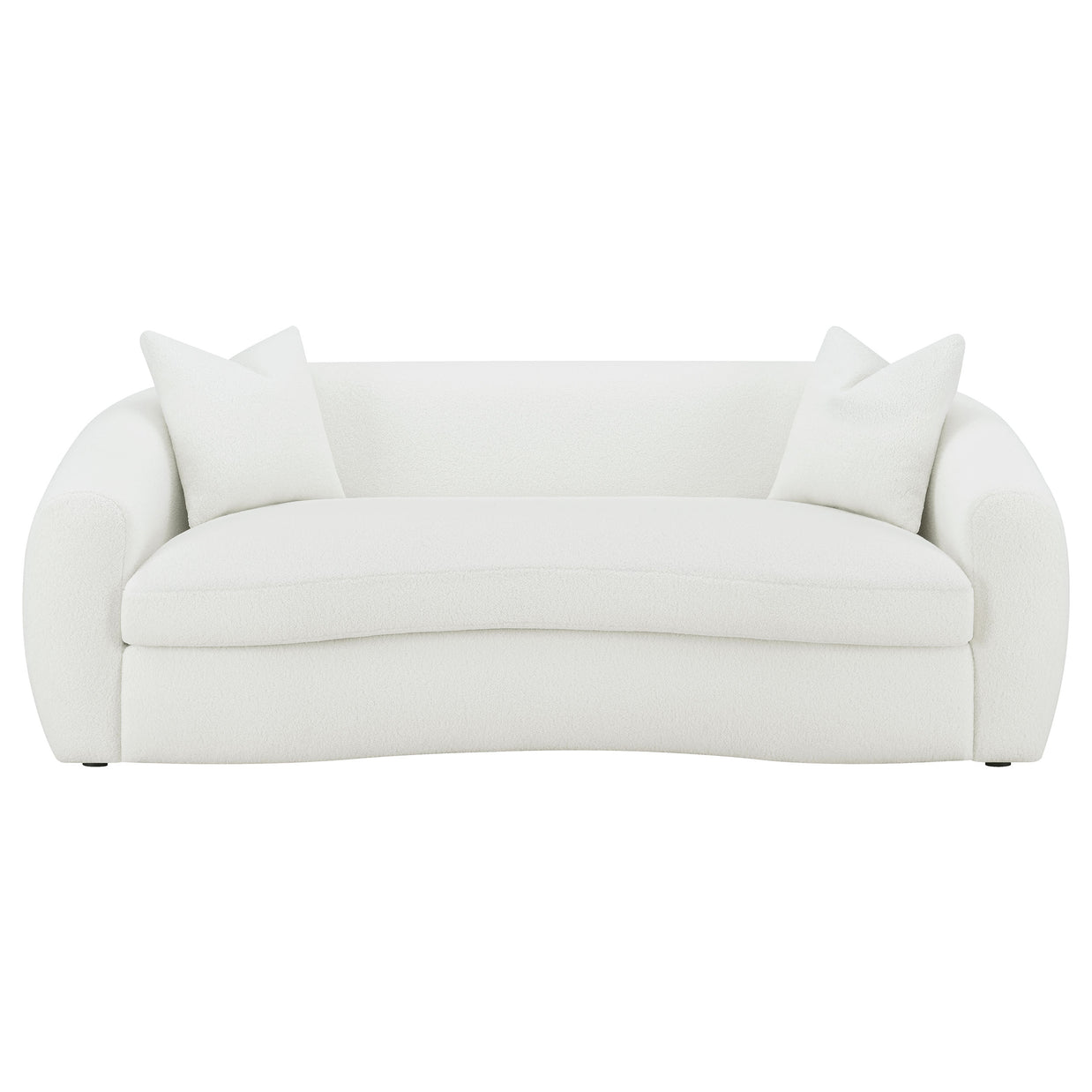 Luna Bouclé Curved Sofa
