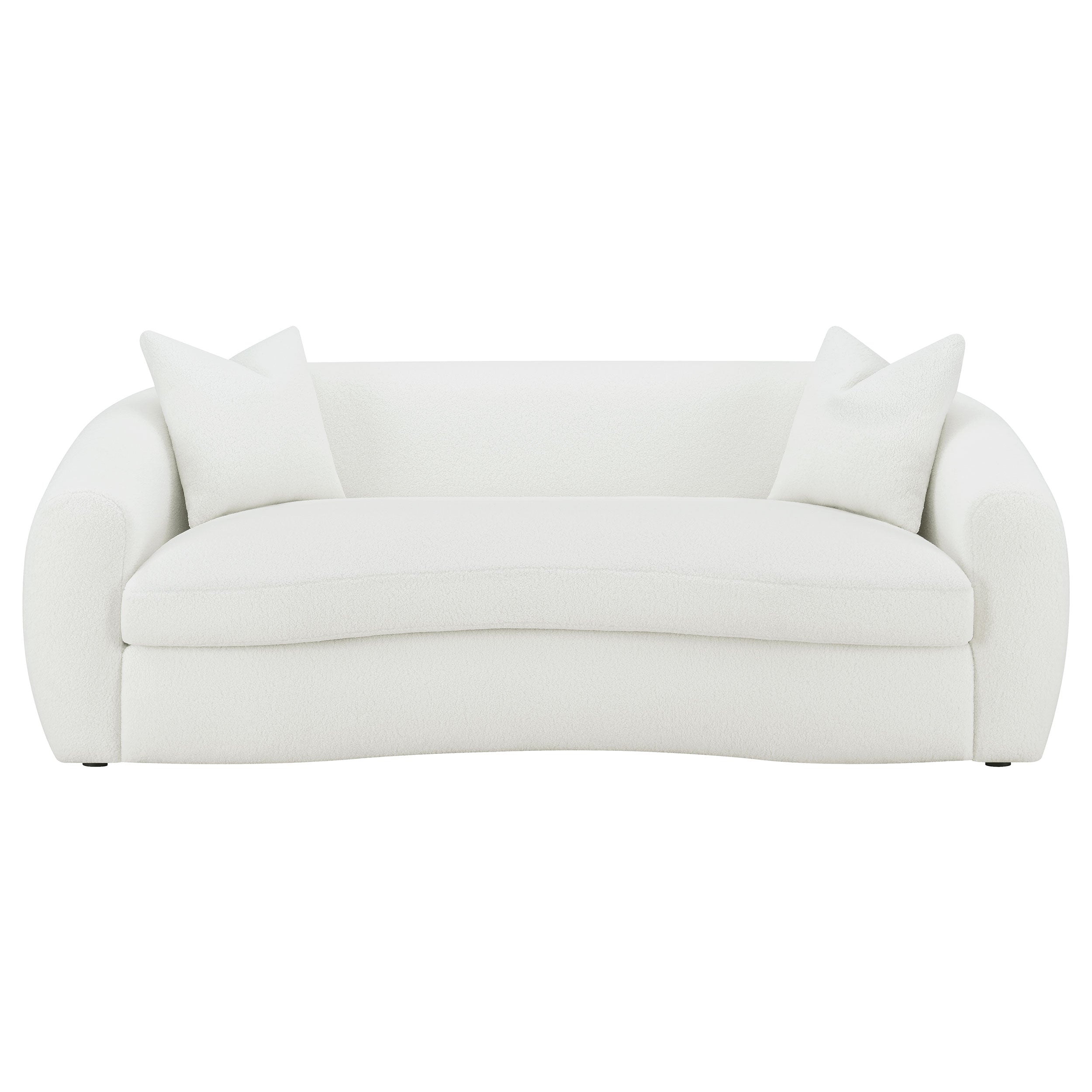 Luna Bouclé Curved Sofa