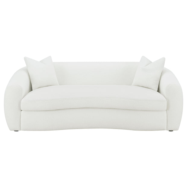 Luna Bouclé Curved Sofa