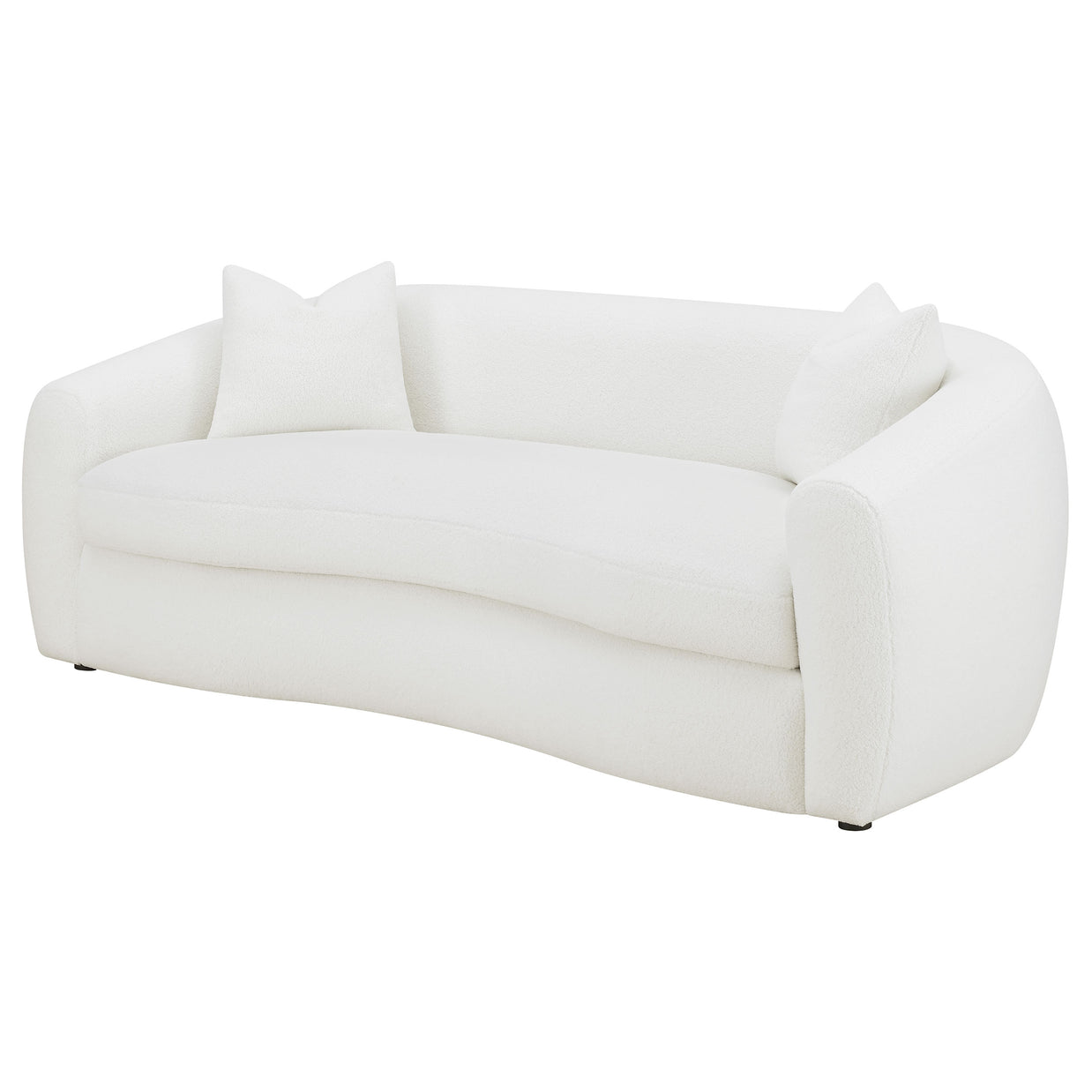 Luna Bouclé Curved Sofa