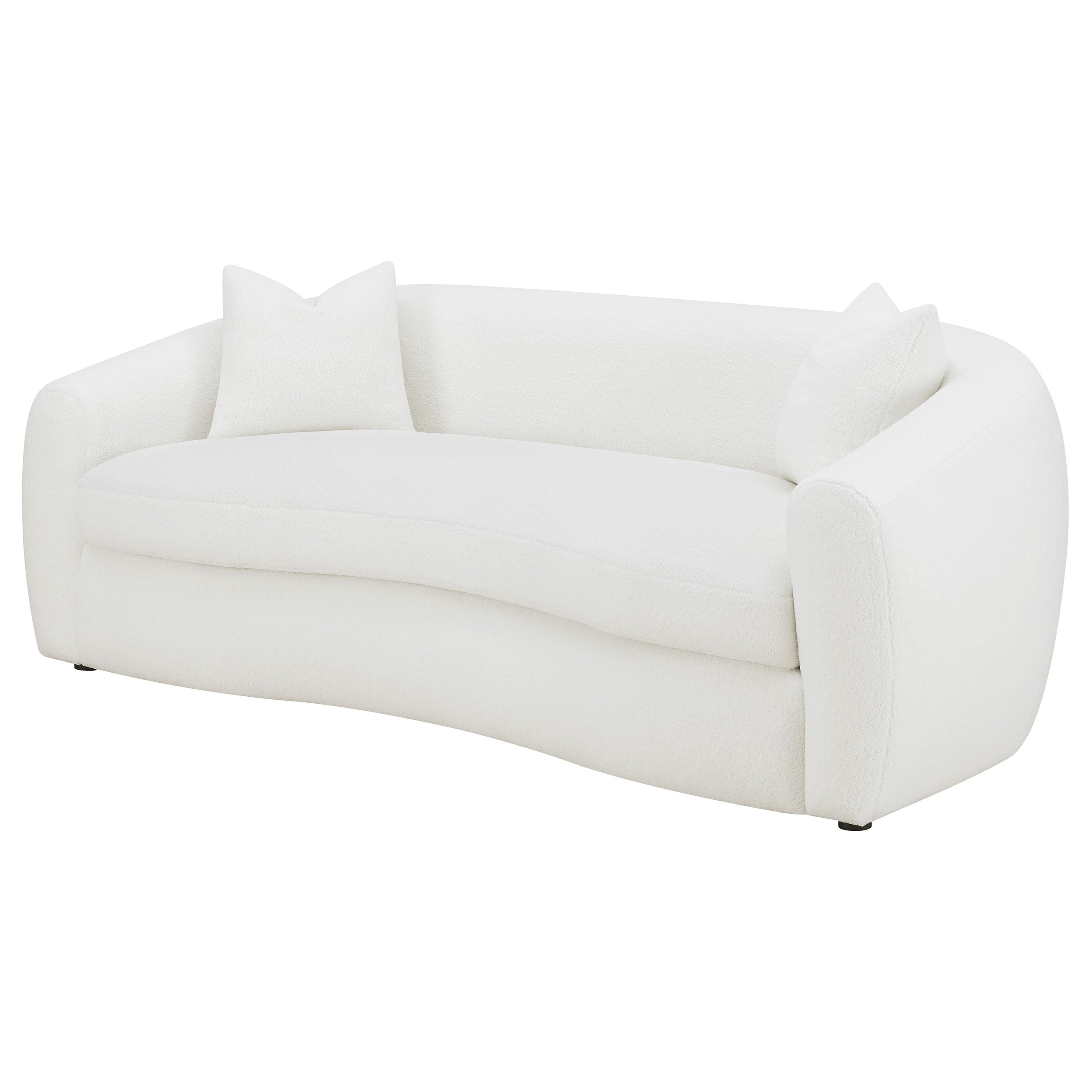 Luna Bouclé Curved Sofa