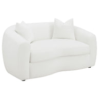 Luna Bouclé Curved Loveseat