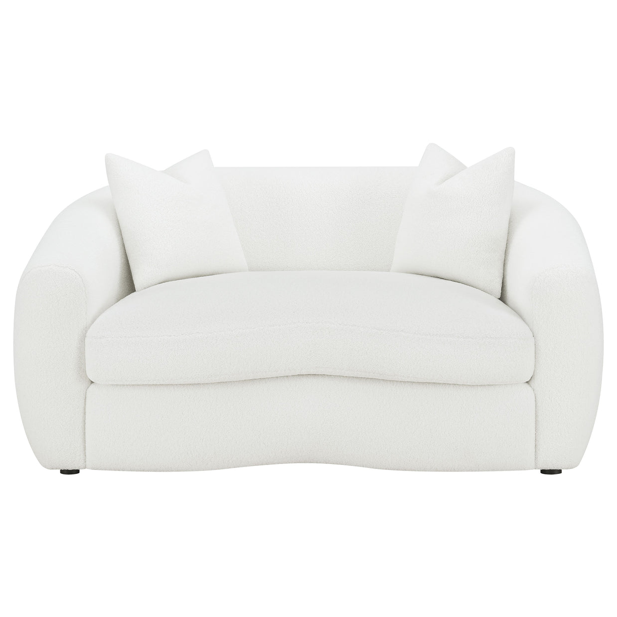 Luna Bouclé Curved Loveseat
