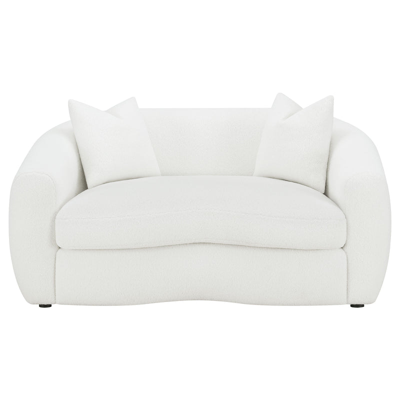 Luna Bouclé Curved Loveseat
