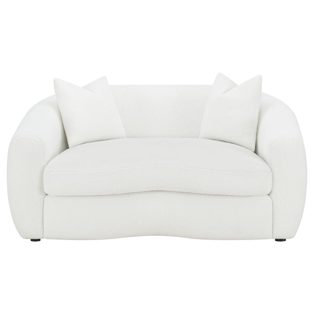 Luna Bouclé Curved Loveseat