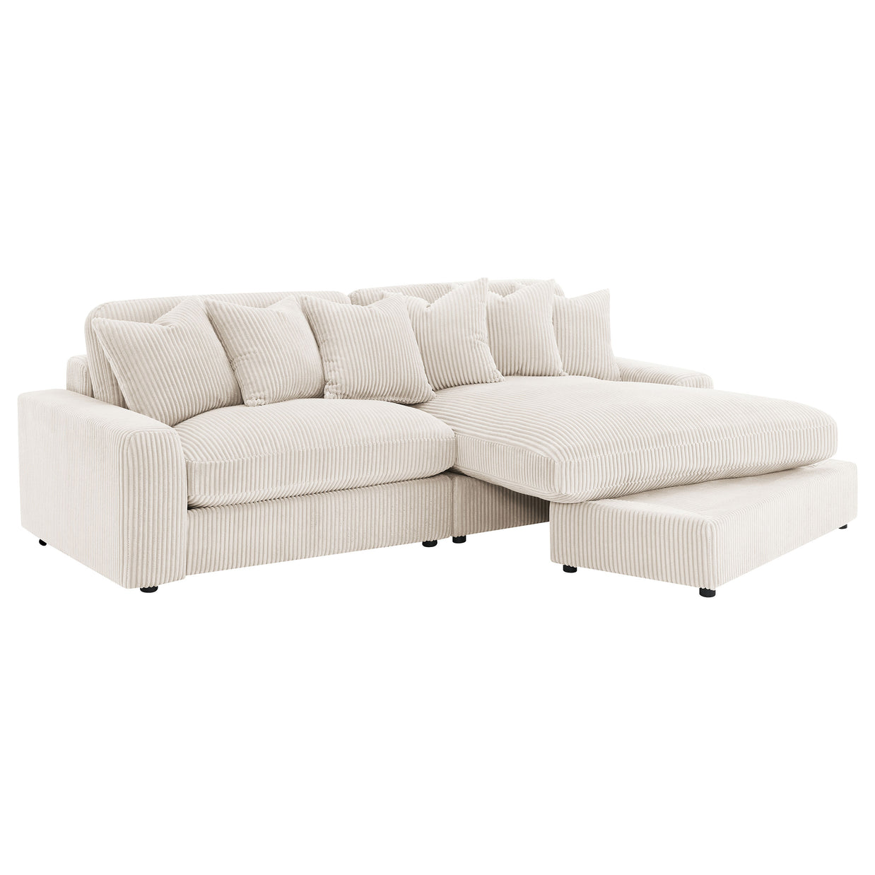 Oversized Reversible Chaise Corduroy Sectional Sofa