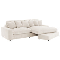 Oversized Reversible Chaise Corduroy Sectional Sofa