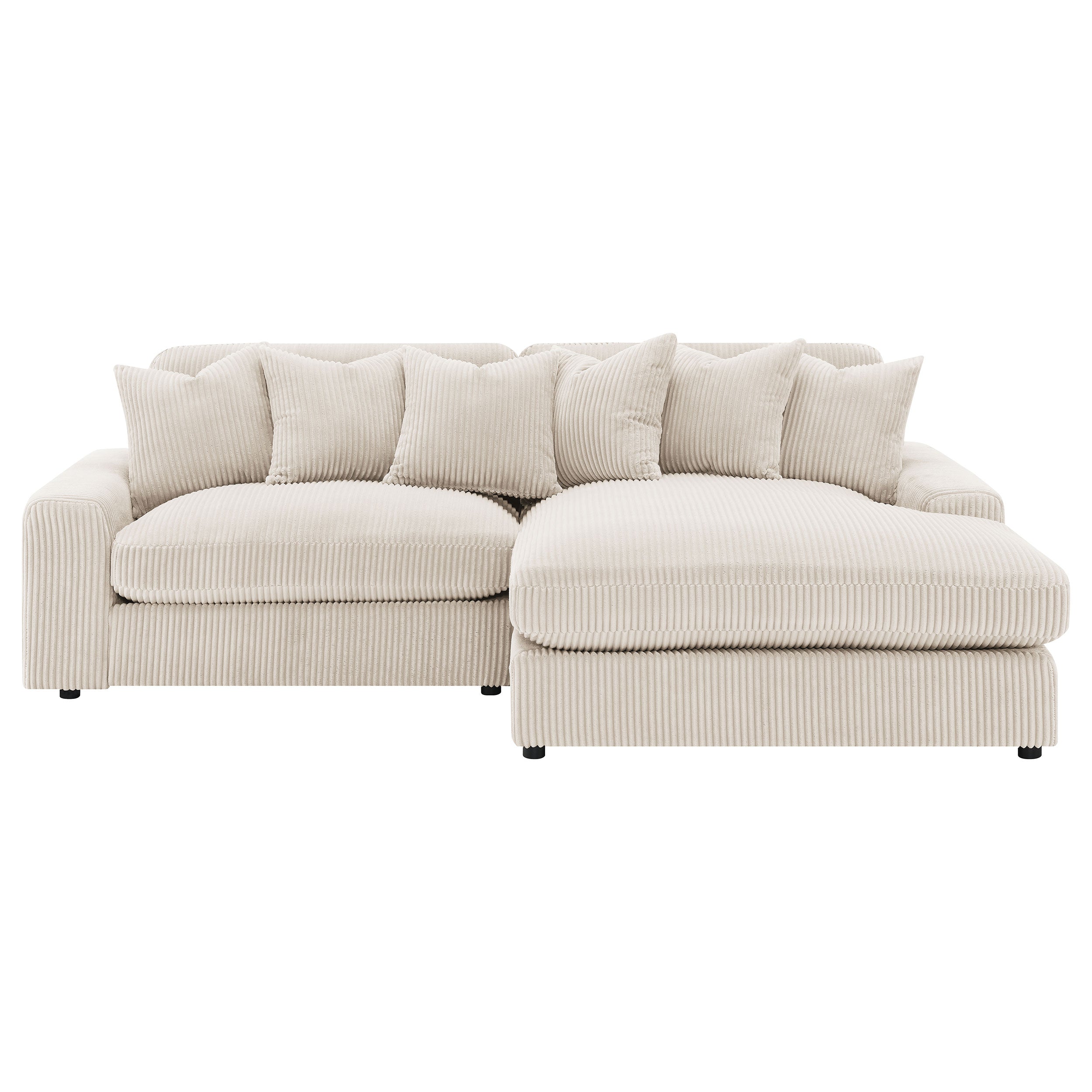 Oversized Reversible Chaise Corduroy Sectional Sofa