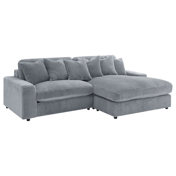 Oversized Reversible Chaise Corduroy Sectional Sofa