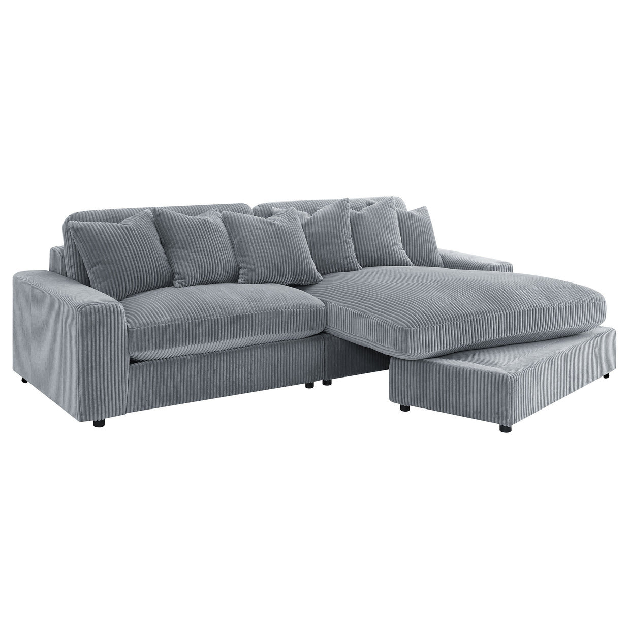 Oversized Reversible Chaise Corduroy Sectional Sofa