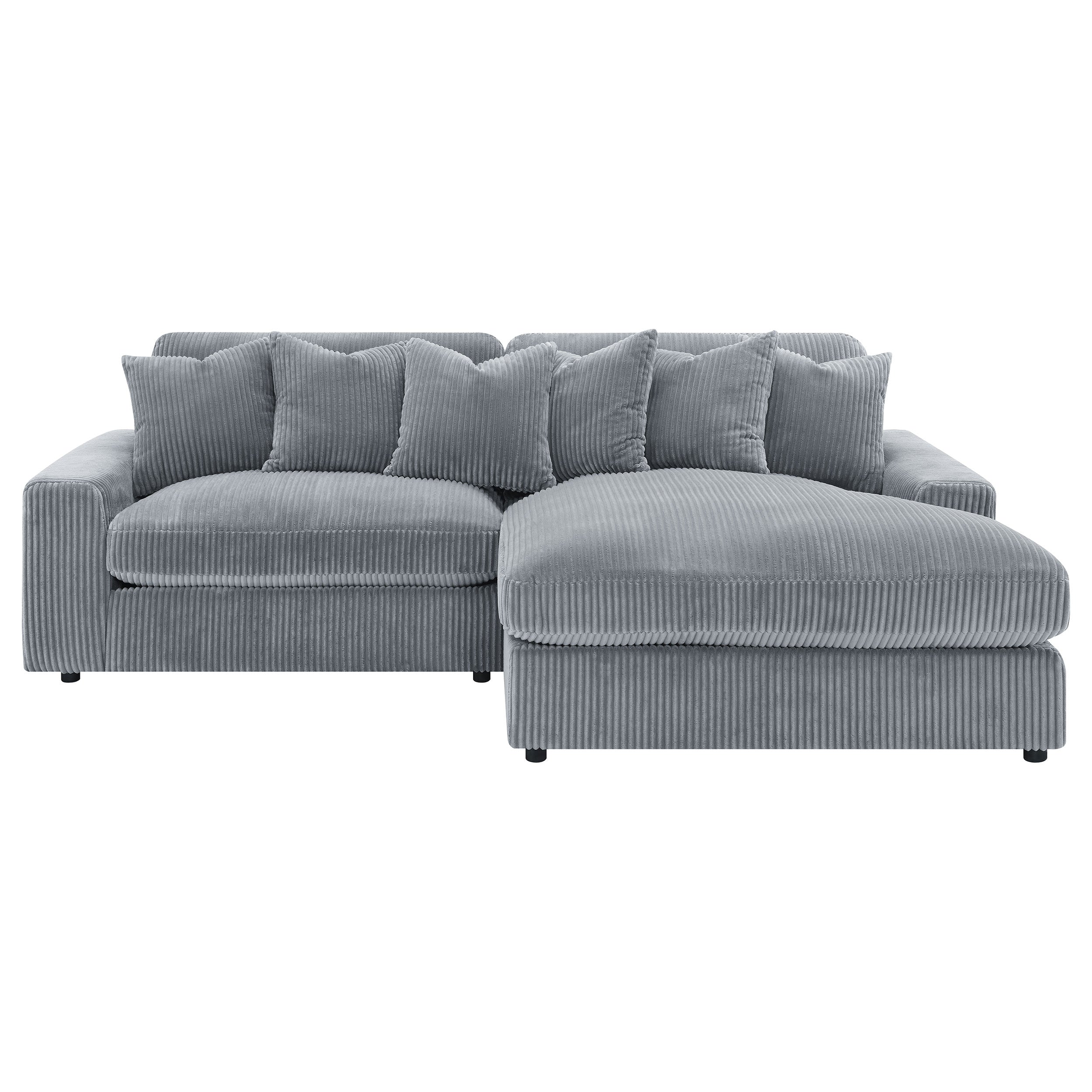 Oversized Reversible Chaise Corduroy Sectional Sofa