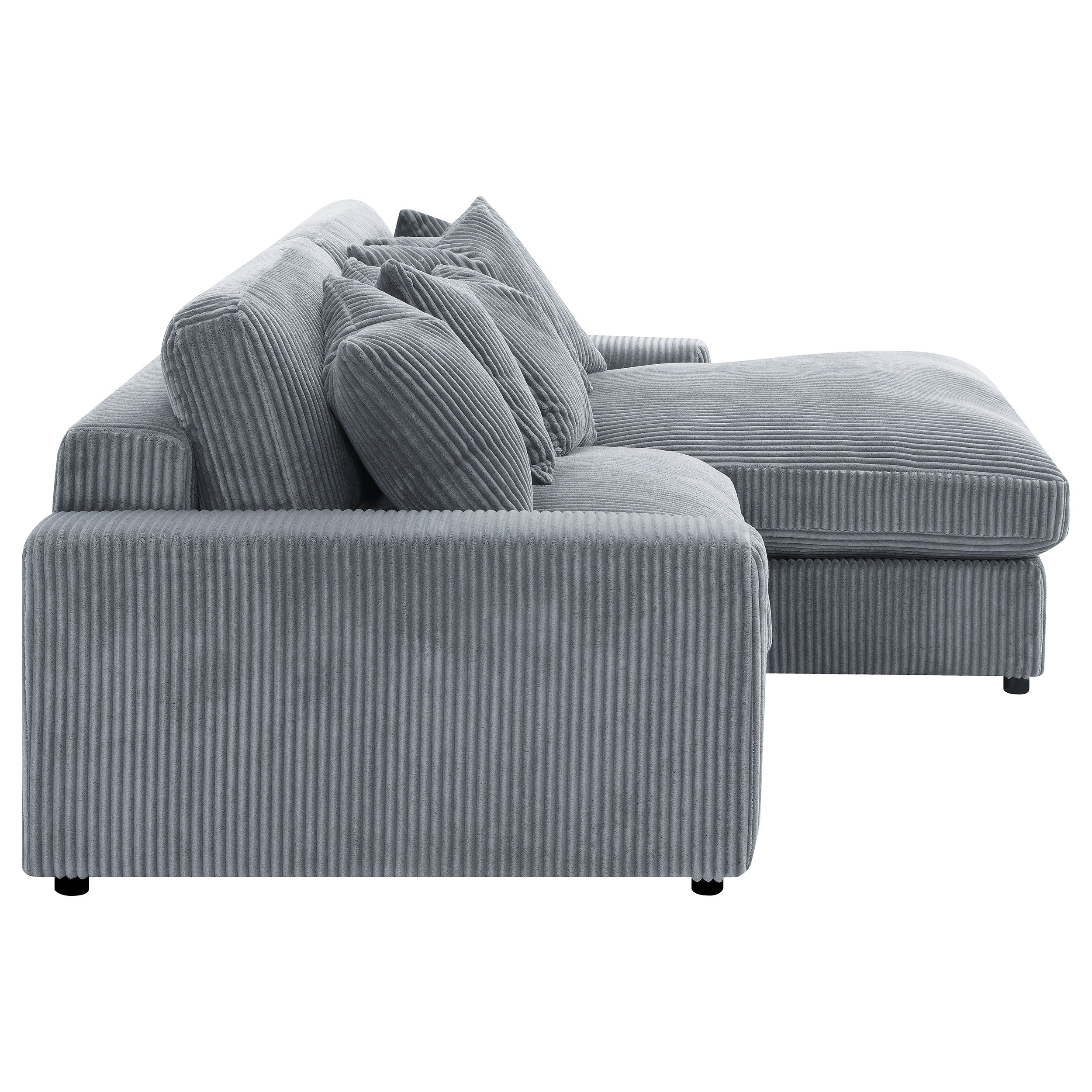 Oversized Reversible Chaise Corduroy Sectional Sofa