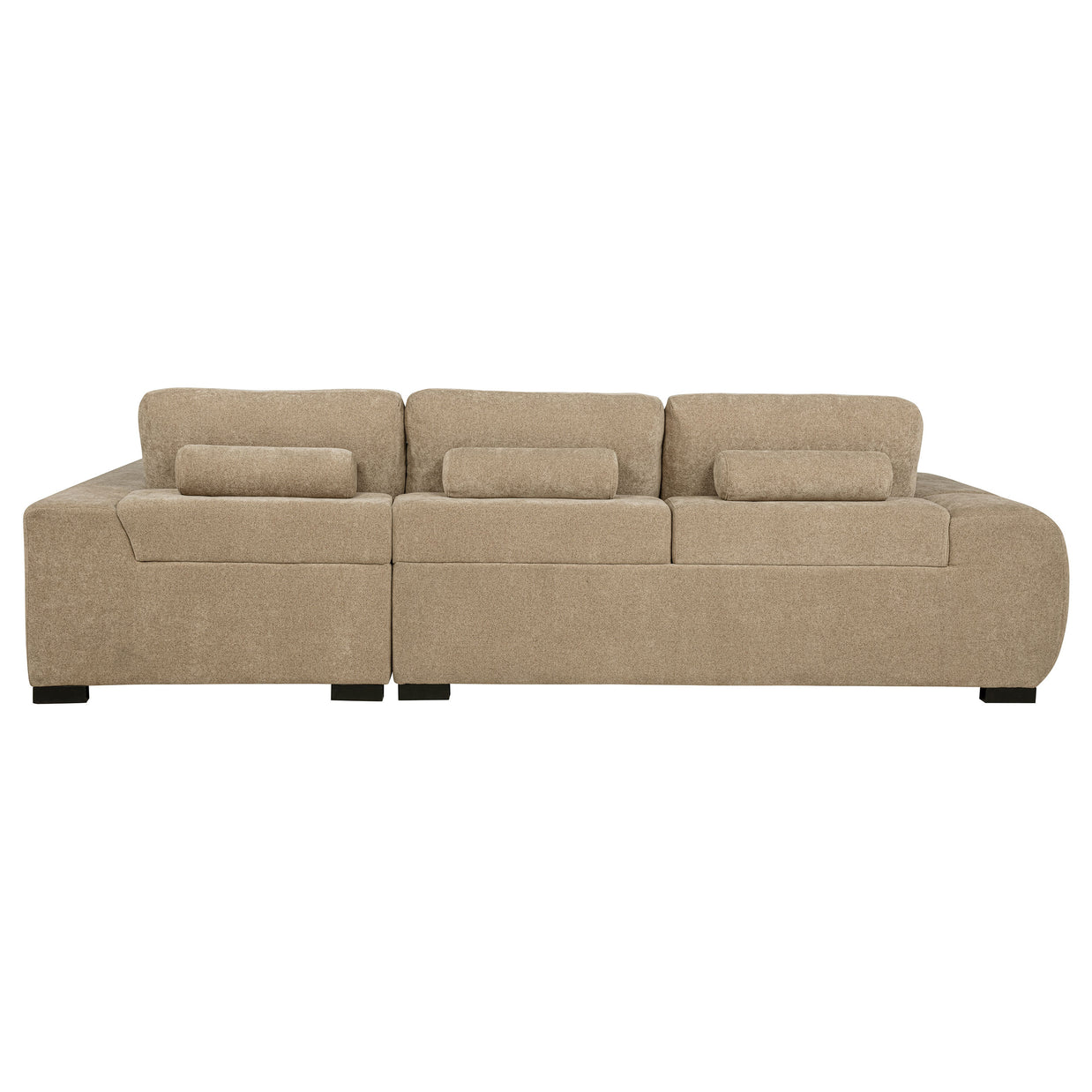 Right-Facing Chaise Sectional Sofa – Warm Fabric