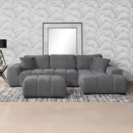 Modern Right-Facing Chaise Sectional Sofa in Upholstered Fabric | Exclusive Online Item