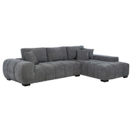 Modern Right-Facing Chaise Sectional Sofa in Upholstered Fabric | Exclusive Online Item