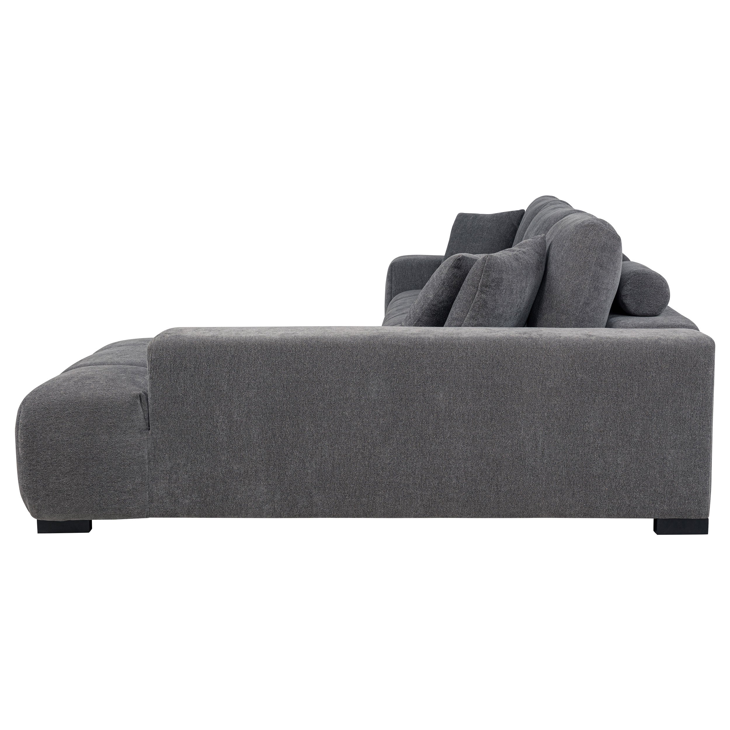 Modern Right-Facing Chaise Sectional Sofa in Upholstered Fabric | Exclusive Online Item
