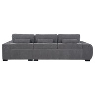 Right-Facing Chaise Sectional Sofa – Neutral Fabric
