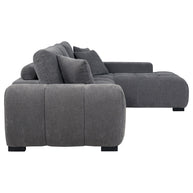Right-Facing Chaise Sectional Sofa – Neutral Fabric
