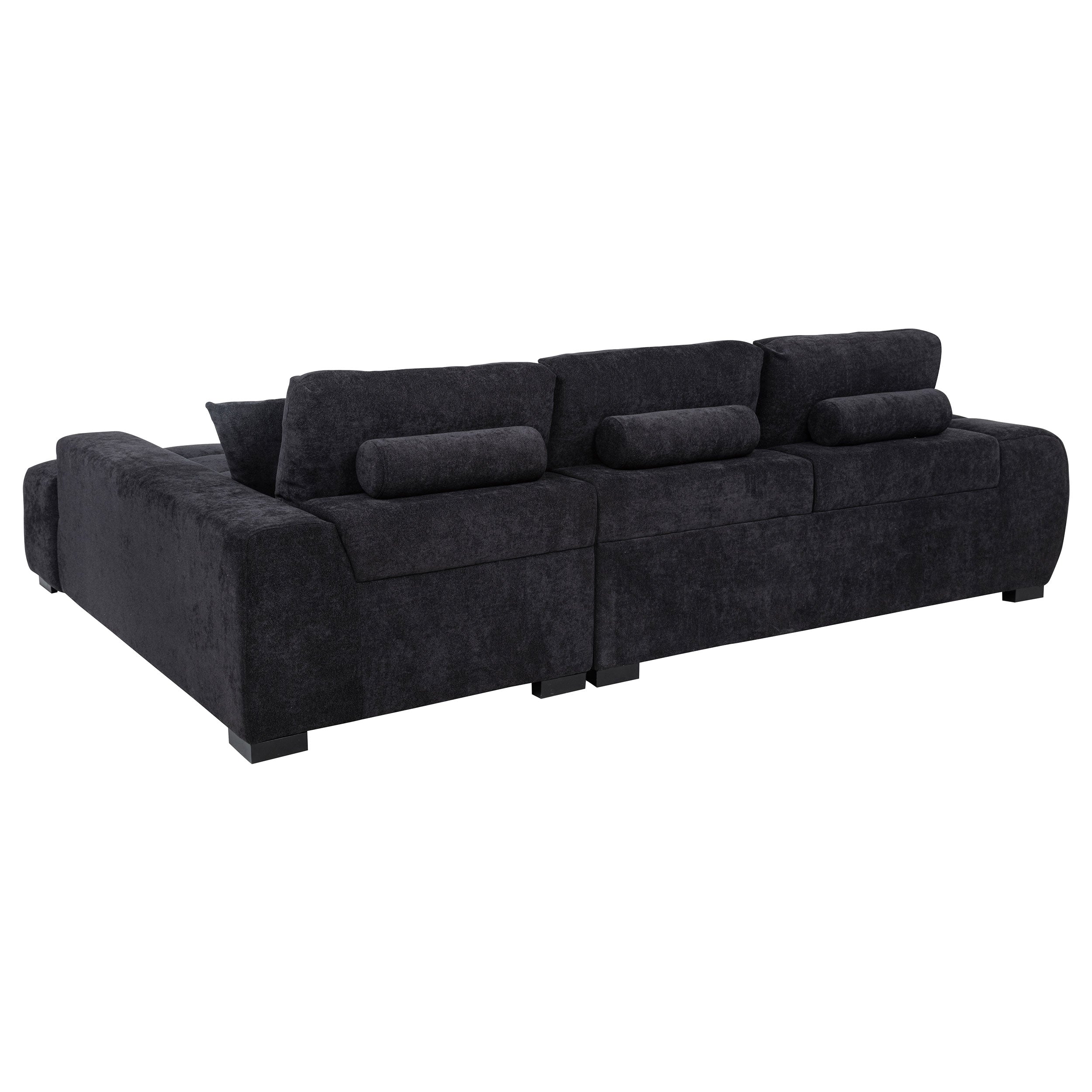 Modern Right-Facing Chaise Sectional Sofa in Upholstered Fabric | Exclusive Online Item