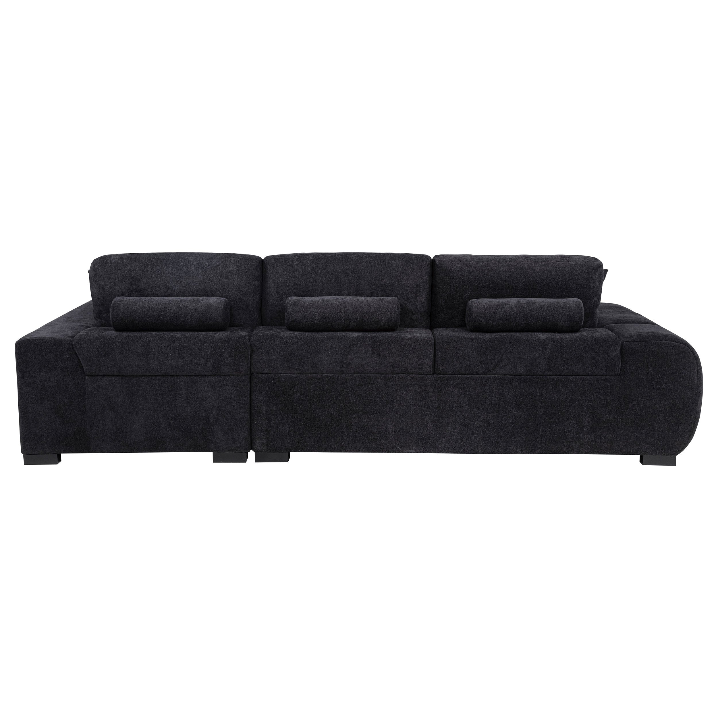 Right-Facing Chaise Sectional Sofa – Neutral Fabric