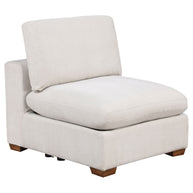 Modern 5-Piece Ivory Sectional Sofa with Chaise