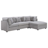 Gray 4-Piece Modular Sectional Sofa